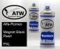 Preview: Alfa-Romeo, Magnet Black Pearl, PXL: 400ml Sprühdose + 400ml Klarlack - Set, von ATW Autoteile West.